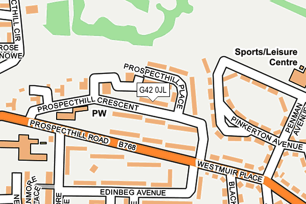 G42 0JL map - OS OpenMap – Local (Ordnance Survey)