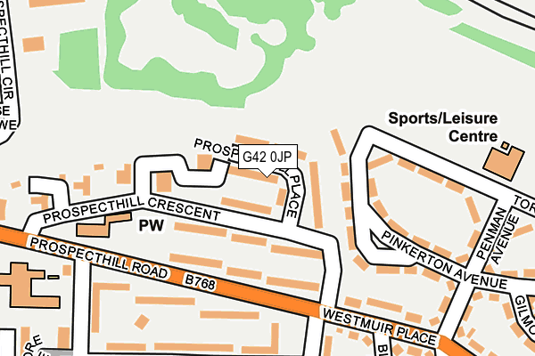 G42 0JP map - OS OpenMap – Local (Ordnance Survey)