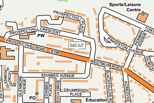 G42 0JT map - OS OpenMap – Local (Ordnance Survey)