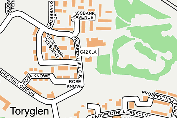 G42 0LA map - OS OpenMap – Local (Ordnance Survey)