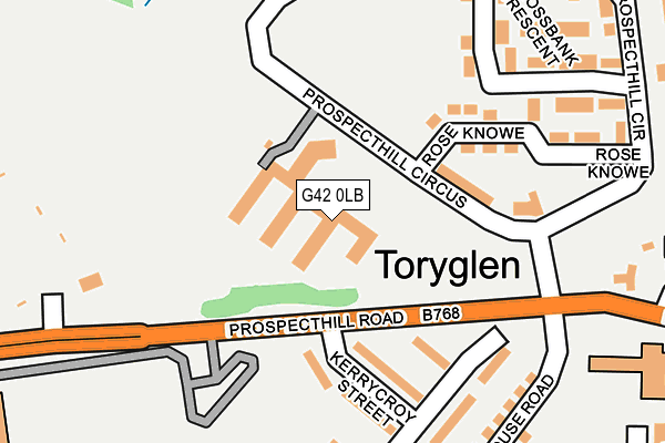 G42 0LB map - OS OpenMap – Local (Ordnance Survey)