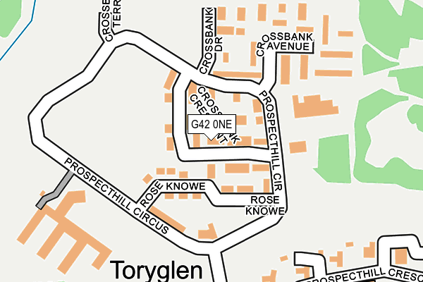 G42 0NE map - OS OpenMap – Local (Ordnance Survey)