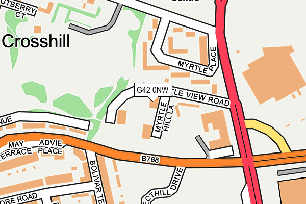 G42 0NW map - OS OpenMap – Local (Ordnance Survey)