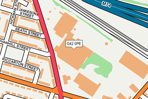 G42 0PE map - OS OpenMap – Local (Ordnance Survey)