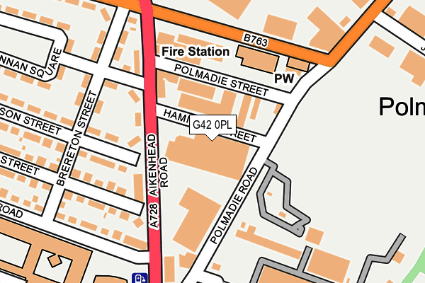 G42 0PL map - OS OpenMap – Local (Ordnance Survey)