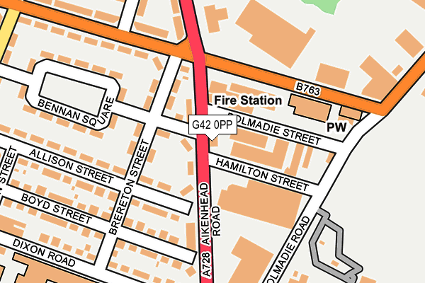 G42 0PP map - OS OpenMap – Local (Ordnance Survey)