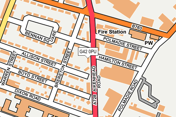 G42 0PU map - OS OpenMap – Local (Ordnance Survey)