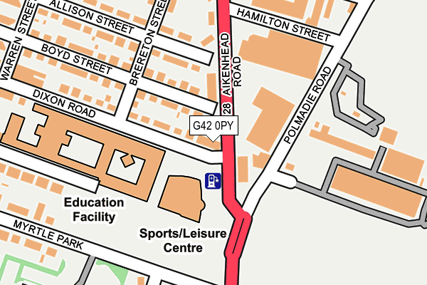 G42 0PY map - OS OpenMap – Local (Ordnance Survey)