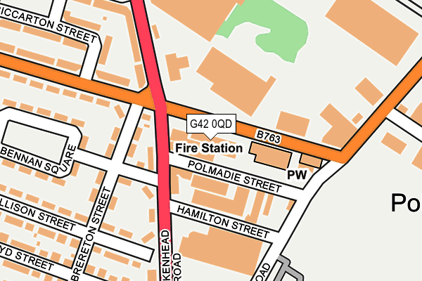 G42 0QD map - OS OpenMap – Local (Ordnance Survey)