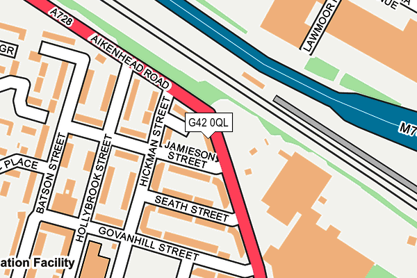 G42 0QL map - OS OpenMap – Local (Ordnance Survey)