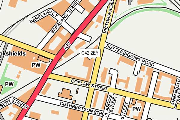 G42 2EY map - OS OpenMap – Local (Ordnance Survey)