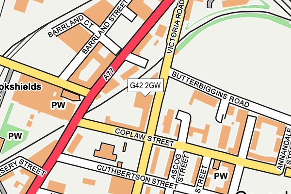 G42 2GW map - OS OpenMap – Local (Ordnance Survey)