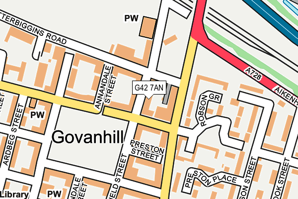 G42 7AN map - OS OpenMap – Local (Ordnance Survey)