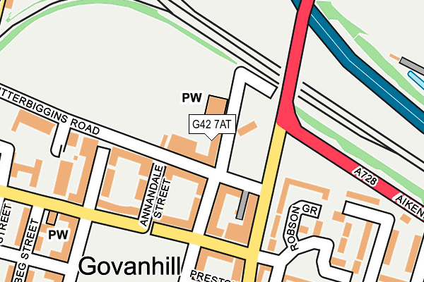 G42 7AT map - OS OpenMap – Local (Ordnance Survey)