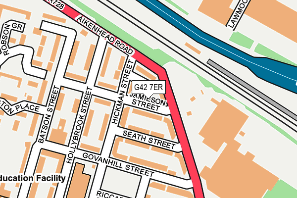 G42 7ER map - OS OpenMap – Local (Ordnance Survey)