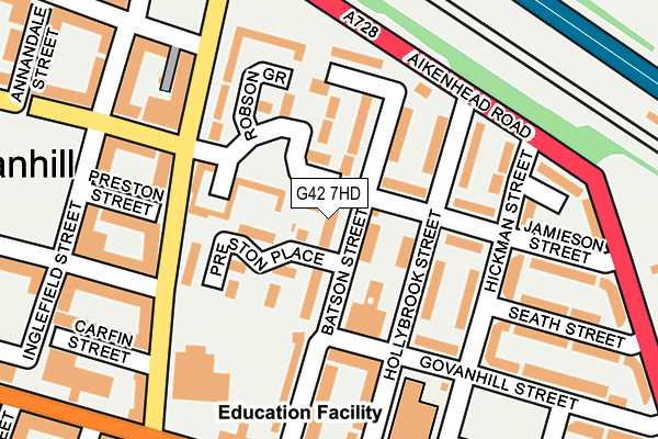 G42 7HD map - OS OpenMap – Local (Ordnance Survey)