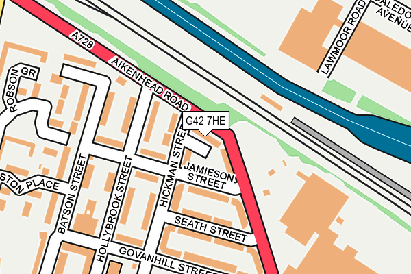 G42 7HE map - OS OpenMap – Local (Ordnance Survey)