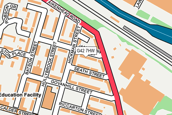 G42 7HW map - OS OpenMap – Local (Ordnance Survey)