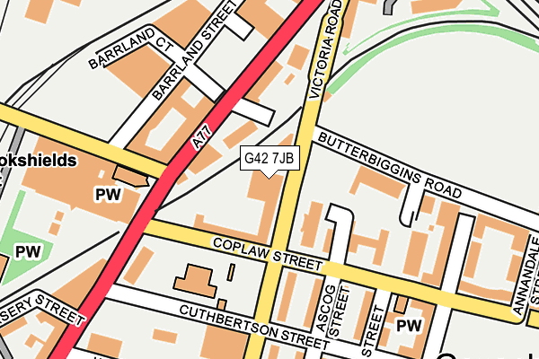G42 7JB map - OS OpenMap – Local (Ordnance Survey)