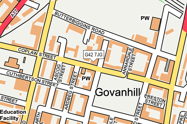 G42 7JG map - OS OpenMap – Local (Ordnance Survey)