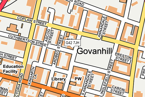 G42 7JH map - OS OpenMap – Local (Ordnance Survey)