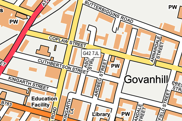 G42 7JL map - OS OpenMap – Local (Ordnance Survey)