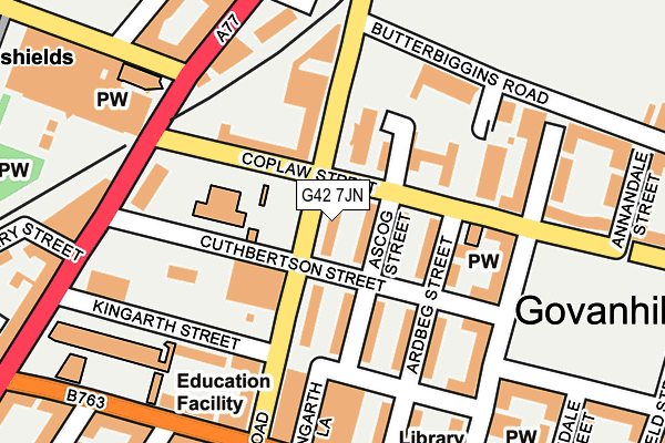 G42 7JN map - OS OpenMap – Local (Ordnance Survey)