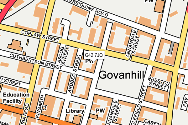 G42 7JQ map - OS OpenMap – Local (Ordnance Survey)