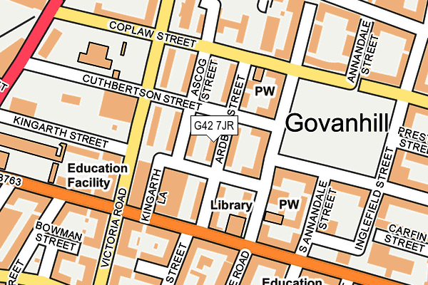 G42 7JR map - OS OpenMap – Local (Ordnance Survey)