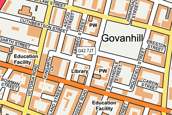 G42 7JT map - OS OpenMap – Local (Ordnance Survey)
