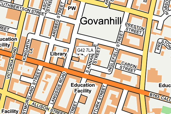 G42 7LA map - OS OpenMap – Local (Ordnance Survey)