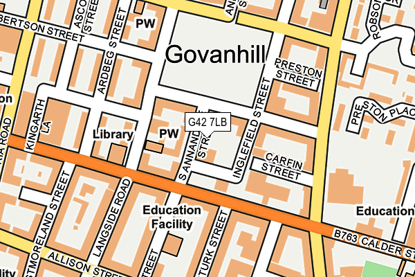 G42 7LB map - OS OpenMap – Local (Ordnance Survey)