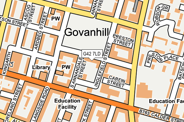 G42 7LD map - OS OpenMap – Local (Ordnance Survey)