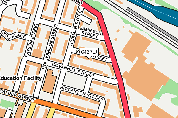 G42 7LJ map - OS OpenMap – Local (Ordnance Survey)