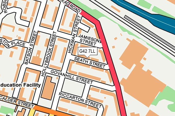 G42 7LL map - OS OpenMap – Local (Ordnance Survey)