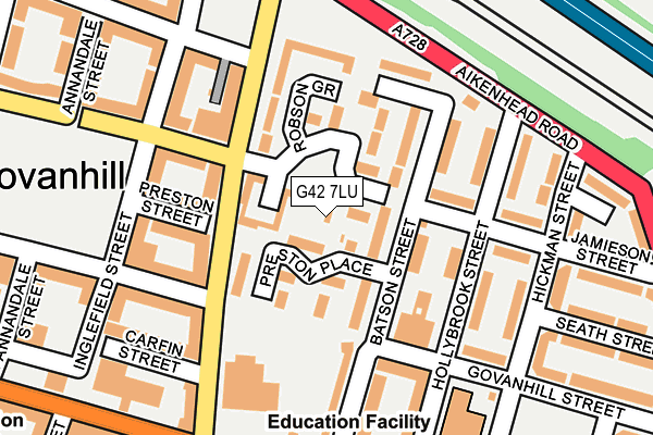 G42 7LU map - OS OpenMap – Local (Ordnance Survey)