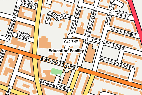G42 7NE map - OS OpenMap – Local (Ordnance Survey)