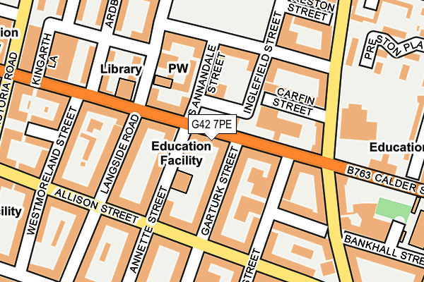 G42 7PE map - OS OpenMap – Local (Ordnance Survey)