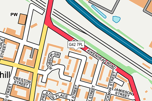 G42 7PL map - OS OpenMap – Local (Ordnance Survey)