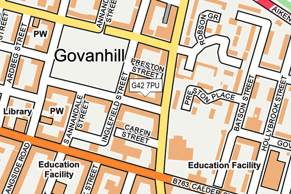 G42 7PU map - OS OpenMap – Local (Ordnance Survey)