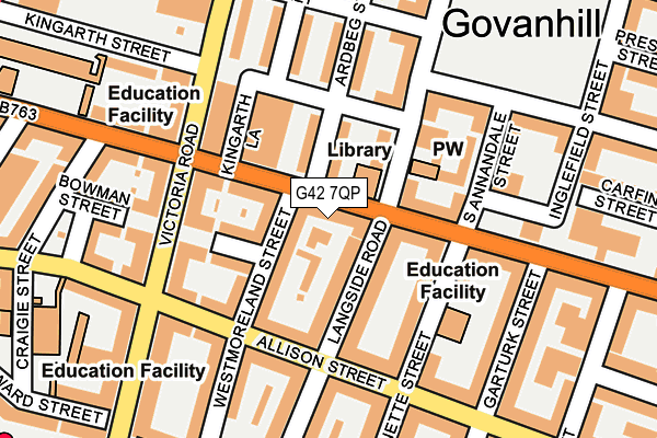 G42 7QP map - OS OpenMap – Local (Ordnance Survey)
