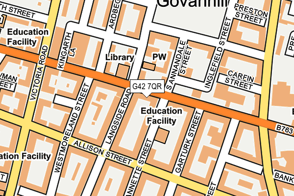 G42 7QR map - OS OpenMap – Local (Ordnance Survey)