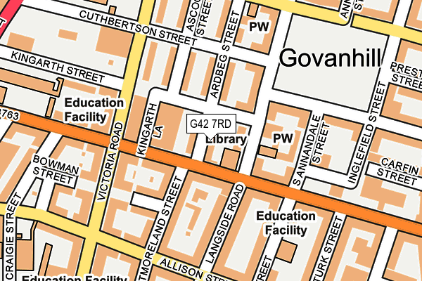 G42 7RD map - OS OpenMap – Local (Ordnance Survey)