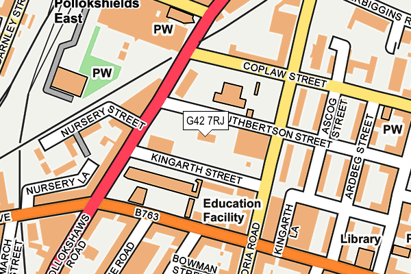 G42 7RJ map - OS OpenMap – Local (Ordnance Survey)