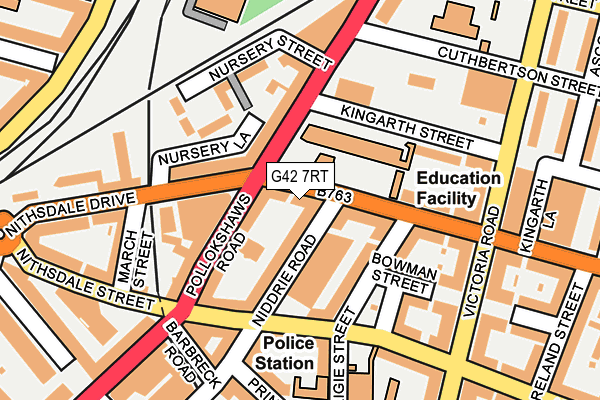 G42 7RT map - OS OpenMap – Local (Ordnance Survey)