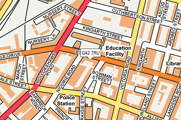 G42 7RU map - OS OpenMap – Local (Ordnance Survey)