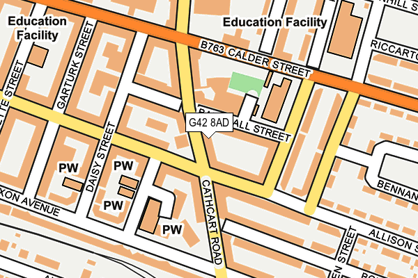 G42 8AD map - OS OpenMap – Local (Ordnance Survey)
