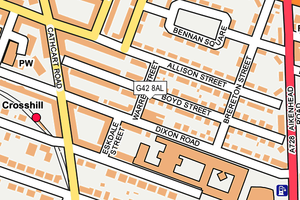 G42 8AL map - OS OpenMap – Local (Ordnance Survey)