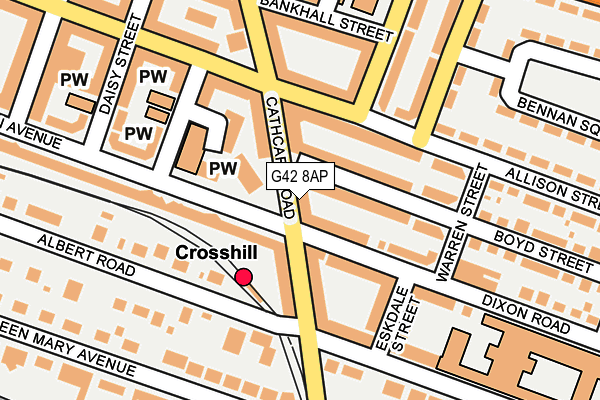 G42 8AP map - OS OpenMap – Local (Ordnance Survey)