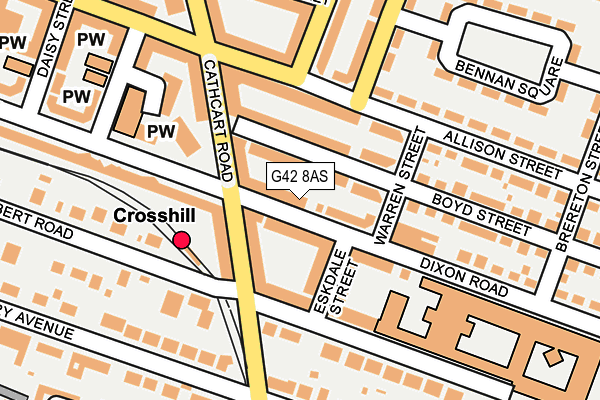 G42 8AS map - OS OpenMap – Local (Ordnance Survey)